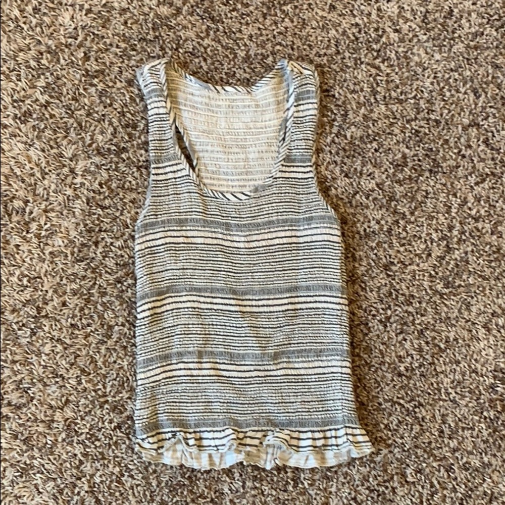 Grey and white tank top